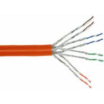 InLine Kabelis instaliacinis S/FTP, PiMF, Cat.7a, AWG23, 1200MHz, be halogenų, Orange, 100m (77100I) | 77100I | 4043718208043