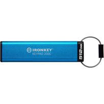 Kingston IronKey Keypad 200 512GB USB-C AES Encrypted | IKKP200C/512GB | 740617336597