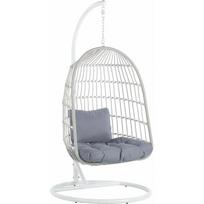 Beliani Pakabinamas fotelis su stoveliu White ALLERA! | 300646 Bel | 4251682271110