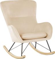 Beliani Fotelis supamas veliūrinis Beige ELLAN | 316732 Bel | 4251682279703