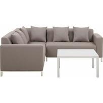 Beliani 5-vietis dešiniarankis lauko minkštas baldų komplektas Beige-Grey BELIZE! | 339503 Bel | 4251682291262