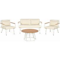 Beliani 4 vietų lauko baldų komplektas white-beige MONTESILVANO | 394208 Bel | 4255664826145