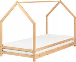 Beliani Vaikiška medinė lova namelis 90 x 200 cm light APPY | 467377 Bel | 4255664868060