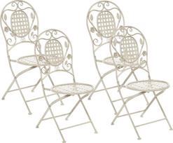 Shumee komplekts 4 metāla dārza krēslu Broken White BIVIO | 263616 | 4251682266376