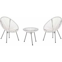 Beliani komplektas balkono baldų iš technoratano White ACAPULCO II! | 293818 Bel | 4251682268295