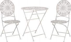 Beliani komplektas balkono baldų metalinis White SCAFA | 383779 Bel | 4255664820204