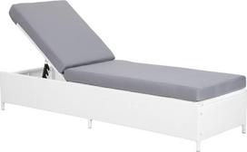 Beliani baltas lauko rataninis gultas Turin II | 153236 | 4251682217132
