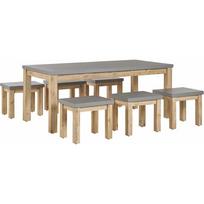 Shumee Sodo baldų komplektas stalas ir 6 taburetės grey OSTUNI | 262972 | 4251682260275