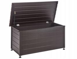 Lauko dėžė Beliani CAMPALTO metalinė 123 cm 60 cm Dark brown | 557564 Bel | 4255664889744