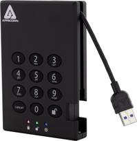 Išorinis kietasis diskas HDD Apricorn Aegis Padlock 3.0 500GB Black (A25-3PL256-500) | A25-3PL256-500 | 708326913218