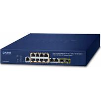 Switch Planet PLANET IPv4/IPv6, 8 portu valdoma L2/L4 Gigabit Ethernet (10/100/1000) pārvaldāma PoE atbalsts 1U Blue | GS-4210-8P2C | 4711605286374