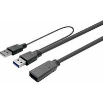 USB kabelis VivoLink USB-A - USB-A 12.5 m Black (PROUSB3AAF12.5C) | PROUSB3AAF12.5C | 5704174849964