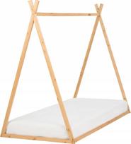 Vaikiška medinė lova namelis 90 x 200 cm šviesi Beliani SAURAT | 466823 Bel | 4255664868008