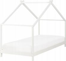 Beliani Vaikiška medinė namelio formos lova 90 x 200 cm White ORLU | 467042 Bel | 4255664868022