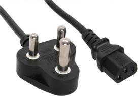 Maitinimo laidas InLine 35 vnt. Didmeninė pakuotė ® Maitinimo laidas Tipas D Pietų Afrika 5A į IEC jungtį 1.8m | B-16652R | 4043718315987