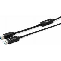 USB kabelis MicroConnect USB-A - USB-B 10 m Black (MC-USB3.0AB10OP) | MC-USB3.0AB10OP | 5704174889953