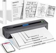 Nešiojama terminė etikečių spausdintuvas Phomemo A4 be rašalo Bluetooth iOS/Android / M832 / Grey | SB9248 | 5904647824966
