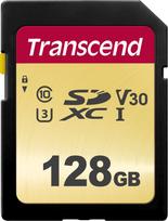 Atminties kortelė Transcend 500S SDXC 128GB Class 10 UHS-I/U3 V30 (TS128GSDC500S) | TS128GSDC500S | 0760557841180