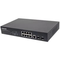 INTELLINET Switch 8-Port Gigabit Web-Managed PoE+ Desk 2xSFP | 561167 | 0766623561167