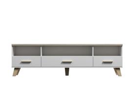 TV staliukas LOTTA 180cm white + sonoma oak | LOTTA TV18 3S3K | 5903815001680