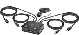 Perjungiklis StarTech Cable StarTech KVM 2-Port USB-C DP 4K | C2-D46-UC2-CBL-KVM | 0065030899352