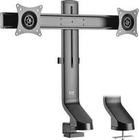 Eaton Tripp Lite dvigubo ekrano monitoriaus laikiklis su stalo spaustuku ir įvadu - aukščio reguliavimas, 17" iki 27" monitoriams - tvirtinimo komplektas - 2 LCD ekranams - plienas - Black - ekrano dydis: 43.2-68.6 cm (17"-27") - spaustuvo montavimas | DDR1727DC | 037332248909