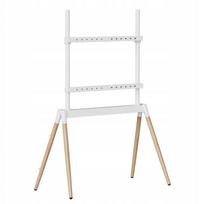 GEMBIRD grindinis televizoriaus stovas 55 - 86 colių white/wooden | TVS-86F-01-W | 8716309134132