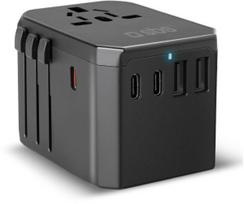 SBS GaN universalus kelioninis adapteris 70 W Black - Įkroviklis | TEADAPTGAN70WUNI | 8018417475283