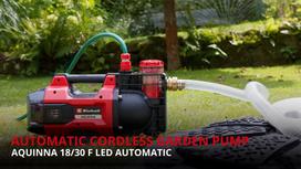 Einhell Power X-Change Akku-Gartenpumpe AQUINNA 18/30 F LED AUTOMATIC, 18Volt (rot/Black, ohne Akku und Ladegerät) | 4180460 | 4006825681512