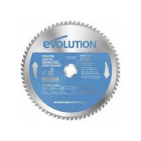 Evolution TCT karbido pjūklas plonai plienai pjauti 255mm / 70 dantų kampiniams pjūklams | EVO-T255TCT-70MS | 0849713090911
