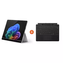 Microsoft Surface Pro (11. leidimas) Copilot+ planšetinis kompiuteris 13" OLED 2in1 Platin Snapdragon® X Elite 16GB/1TB SSD Windows 11 EP2-08379 be maitinimo šaltinio su klaviatūra ir Slim Pen Black | EP2-08379+8X6-00172 | 0196388419692