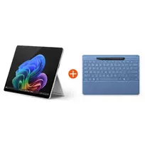 Microsoft Surface Pro (11. leidimas) Copilot+ kompiuteris 13" 2in1 Platin Snapdragon® X Plus 16GB/512GB SSD Win11 EP2-08345 be maitinimo šaltinio su MS Surface Pro Flex klaviatūra + Slim Pen saphir | EP2-08345+8YU-00027 | 0196388419371