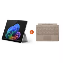 Microsoft Surface Pro (11. leidimas) Copilot+ planšetinis kompiuteris 13" OLED 2in1 Platin Snapdragon® X Elite 16GB/1TB SSD Windows 11 EP2-08379 be maitinimo šaltinio įskaitant MS Surface Pro klaviatūrą su rašiklio laikikliu Sand | EP2-08379+8XA-00149 | 0196388419692
