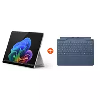 Microsoft Surface Pro (11. leidimas) Copilot+ planšetinis kompiuteris 13" OLED 2in1 Platin Snapdragon® X Elite 16GB/1TB SSD Windows 11 EP2-08379 be maitinimo šaltinio su klaviatūra ir rašiklio laikikliu saphir | EP2-08379+8XA-00219 | 0196388419692
