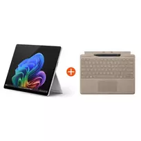 Microsoft Surface Pro (11. leidimas) Copilot+ planšetinis kompiuteris 13" OLED 2in1 Platin Snapdragon® X Elite 16GB/1TB SSD Windows 11 EP2-08379 be maitinimo šaltinio su klaviatūra ir Slim Pen Sand | EP2-08379+8X6-00149 | 0196388419692