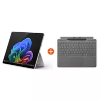 Microsoft Surface Pro (11. leidimas) Copilot+ planšetinis kompiuteris 13" OLED 2in1 Platin Snapdragon® X Elite 16GB/512GB SSD Windows 11 EP2-08363 be maitinimo šaltinio su MS Surface Pro klaviatūra ir Slim Pen platin | EP2-08363+8X6-00218 | 0196388419531