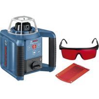 Bosch Powertools rotacinis lazeris GRL 300 HV Professional (blue/black, raudona lazerio linija ir taškas, su laikikliu, statybine trikoje, lazerio imtuvu, dėžėje) | 061599403Y | 3165140604505