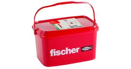 Fischer Dübel DuoPower 6x30 kibiras (light grey/red, 3.200 vnt., uždaromas plastikinis kibiras su dangčiu) | 564115 | 4048962458985