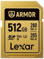 Atminties kortelė Lexar Armor Gold SDXC 512GB Class 10 UHS-II/U3 V60 (LSDAMGL512G-RNNNG) | LSDAMGL512G-RNNNG | 843367138586
