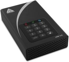 Išorinis kietasis diskas HDD Apricorn Aegis Padlock DT 12 TB USB Tipo B 2.0/3.2 Gen 1 (3.1 Gen 1) Black | ADT-3PL256-12TB | 708326914505