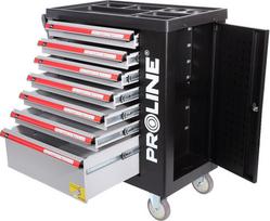 Pro-Line įrankių spintelė su 7 stalčiais 79x49x101cm su 211 vnt. įrankių komplektu Pro-Line | 5903755331311 | 5903755331311