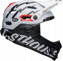 Bell pilnas veido šalmas BELL SUPER DH MIPS SPHERICAL fasthouse matte gloss black white dydis L (58–62 cm) (NEW) | BEL-7138419 | 768686469060