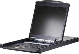 ATEN CL1308N DE KVM jungiklis 8 prievadai, 19" LCD konsolė (PS/2-USB, VGA) Vokiečių išdėstymas | 60629L | 4710469343926