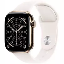 Apple Watch Series 11 GPS + Cellular 42mm Gold Titanium Gehäuse mit Sport Band (light blush) - M/L | MF8X4ZR/A | 195950629477