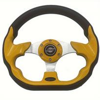 Universalus Vairas 320mm PU Oda Ir Aliuminis JDM Sportinis , Geltona
