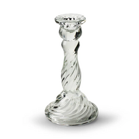 Stiklinė žvakidė CASPAR, baltos spalvos, 9 x 16 cm, 1 vnt