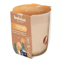 Kvepianti žvakė stikliniame indelyje BOLSIUS HAZELNUT VANILLA, kreminės sp., 7,3 x 8 cm
