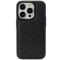 Audi GT dirbtinės odos dėklas iPhone 15 Pro - juodas