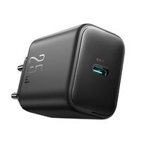 Joyroom JR-TCF23 tinklo įkroviklis USB-C 25W SFC / PPS / PD - juodas + USB-C / USB-C kabelis 1m