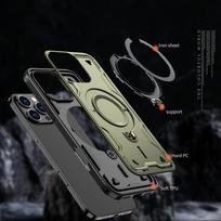 Hibridinė Armor Trendy dėklas su MagSafe iPhone 16 Pro Max - Žalias
